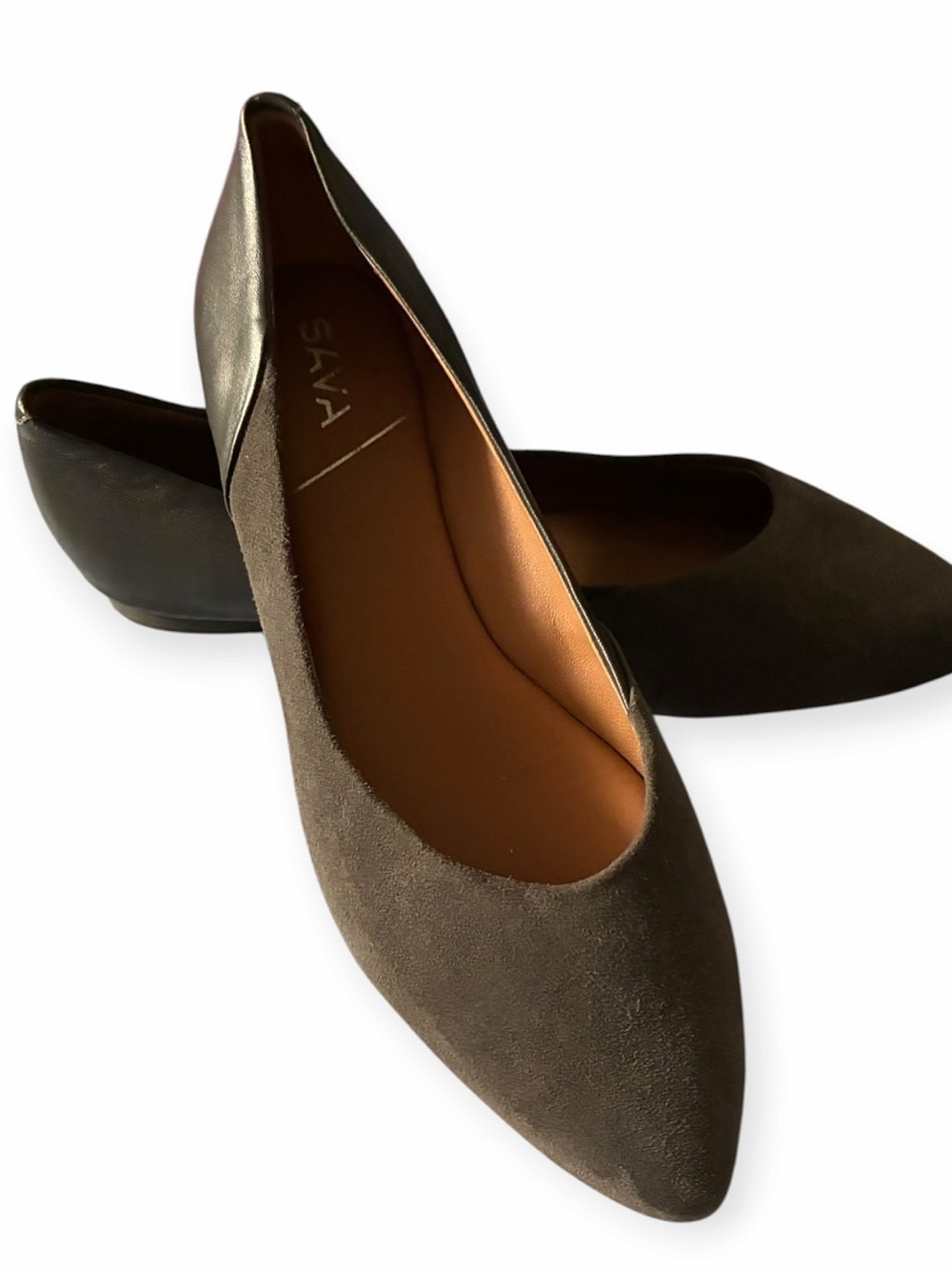 SAVA Lea Ballerina Flats In Dark Gray Sz 39 NEW